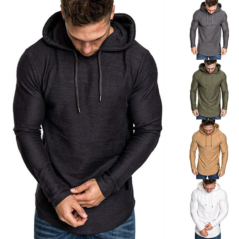 Men’s Casual Hoodie Long Sleeve Slim Fit Gym Sweatshirt