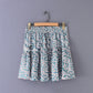 Slim Lace Print Multi-Color Skirt