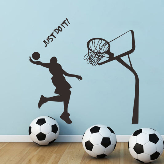 Active Sports Boy Bedroom Wall Stickers - Removable Study Room Decor