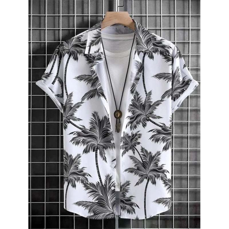 Men’s Casual Beach Print Shirt