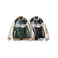 Trend Color Block Letter Bomber Jacket