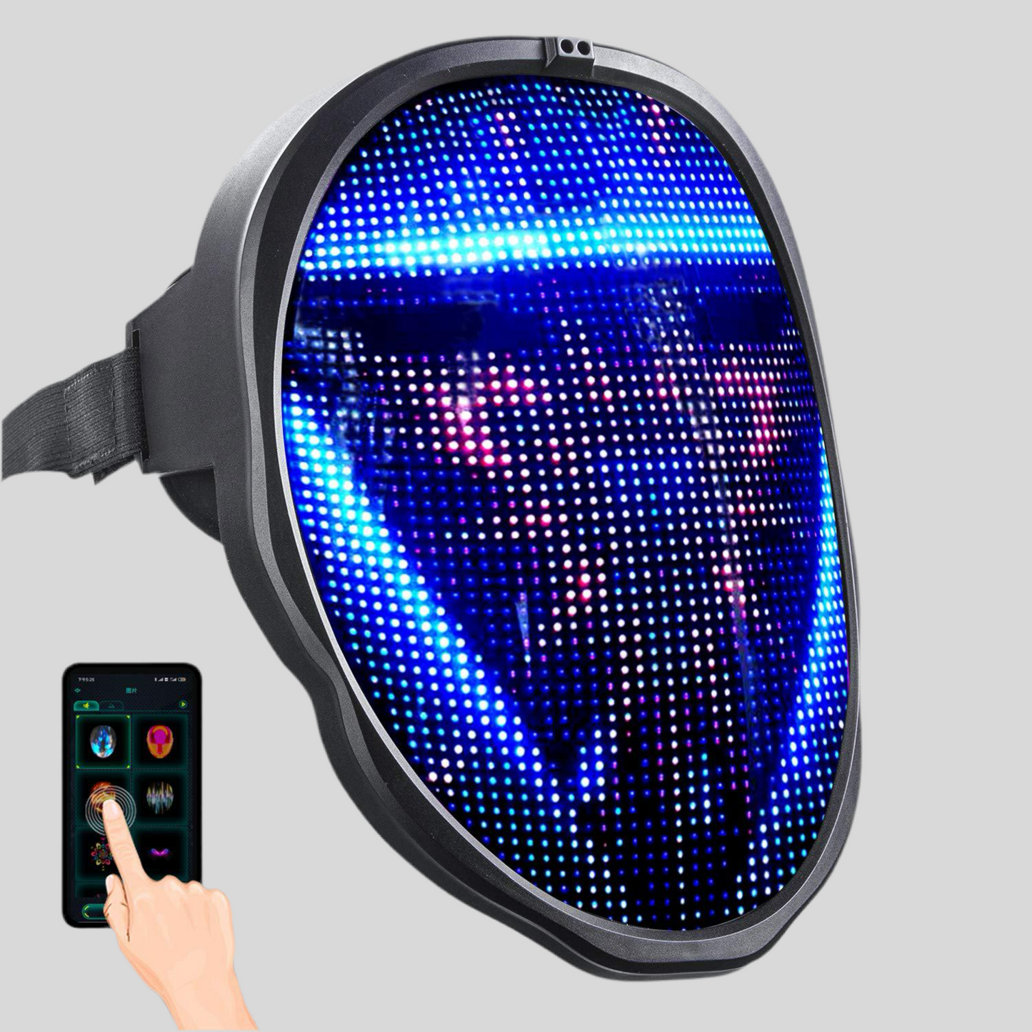 Full-Color LED Face-Changing Luminous Mask