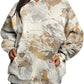 Maple Leaf Print Oversized Hoodie for Women