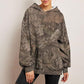 Maple Leaf Print Oversized Hoodie for Women