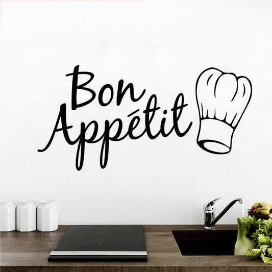 Van Gogh Stickers Kitchen Restaurant Bon Appetit Wall Stickers Creative Chef Hat Decorative Wall Sticker FX1094