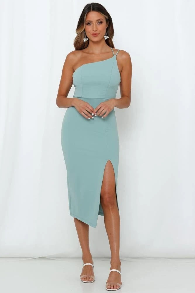 Strapless Slim Fit Midi Dress