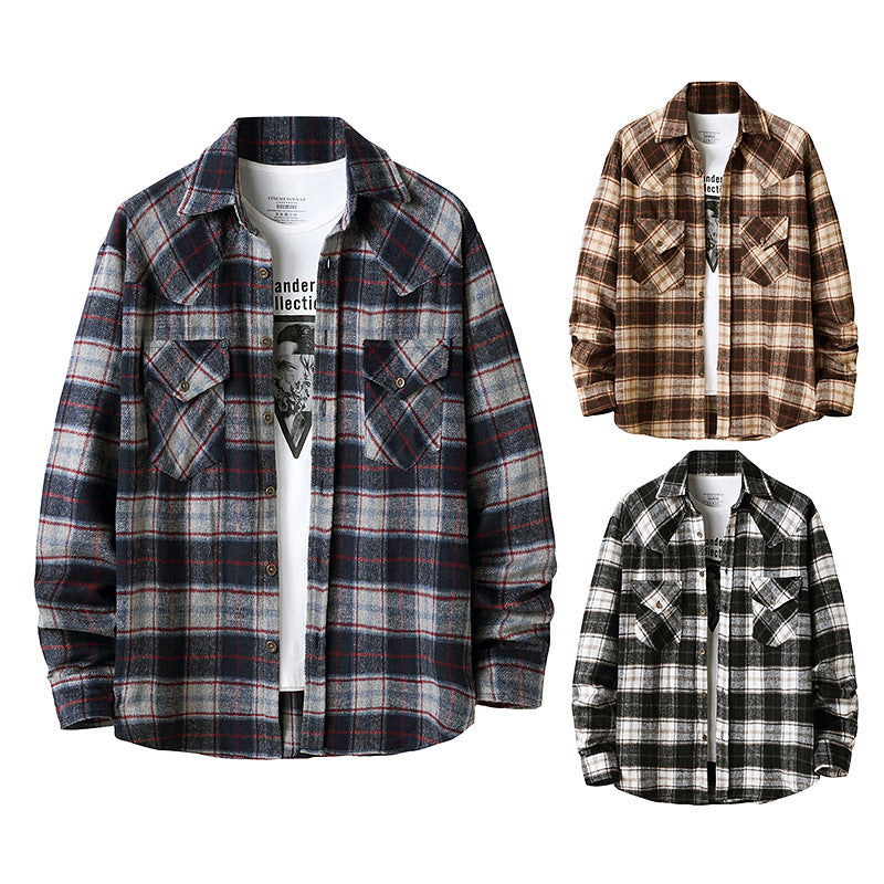 Men’s Plaid Flannel Shirt Jacket