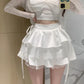 Mesh Stitching Bubble Skirt for Women