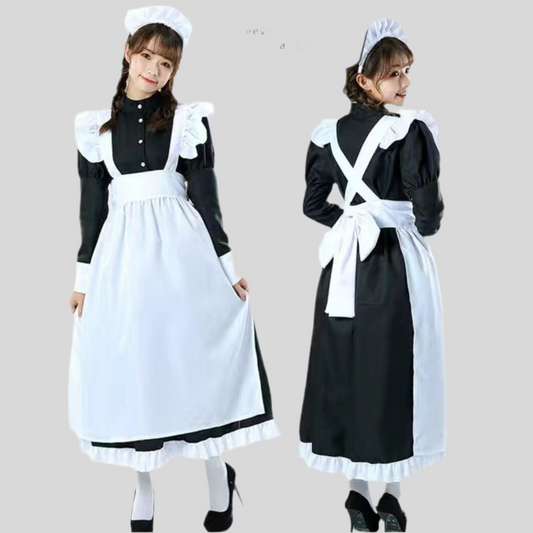 Charming Maid Student Dress Outfit