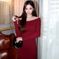 Strapless Sexy Word Collar Bag Hip Dress for Spring