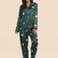 Two-piece Stretch Satin Home Wear Pajamas Women