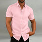 Men’s Vintage Loose Cotton Linen Short Sleeve Shirt