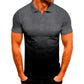 Slim-fit Gradient Print Lapel Polo Shirt Men’s