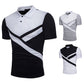 Irregular Stitching Short Sleeve Polo Shirt