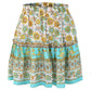 Flared Boho A-Line Pleated Mini Skirt