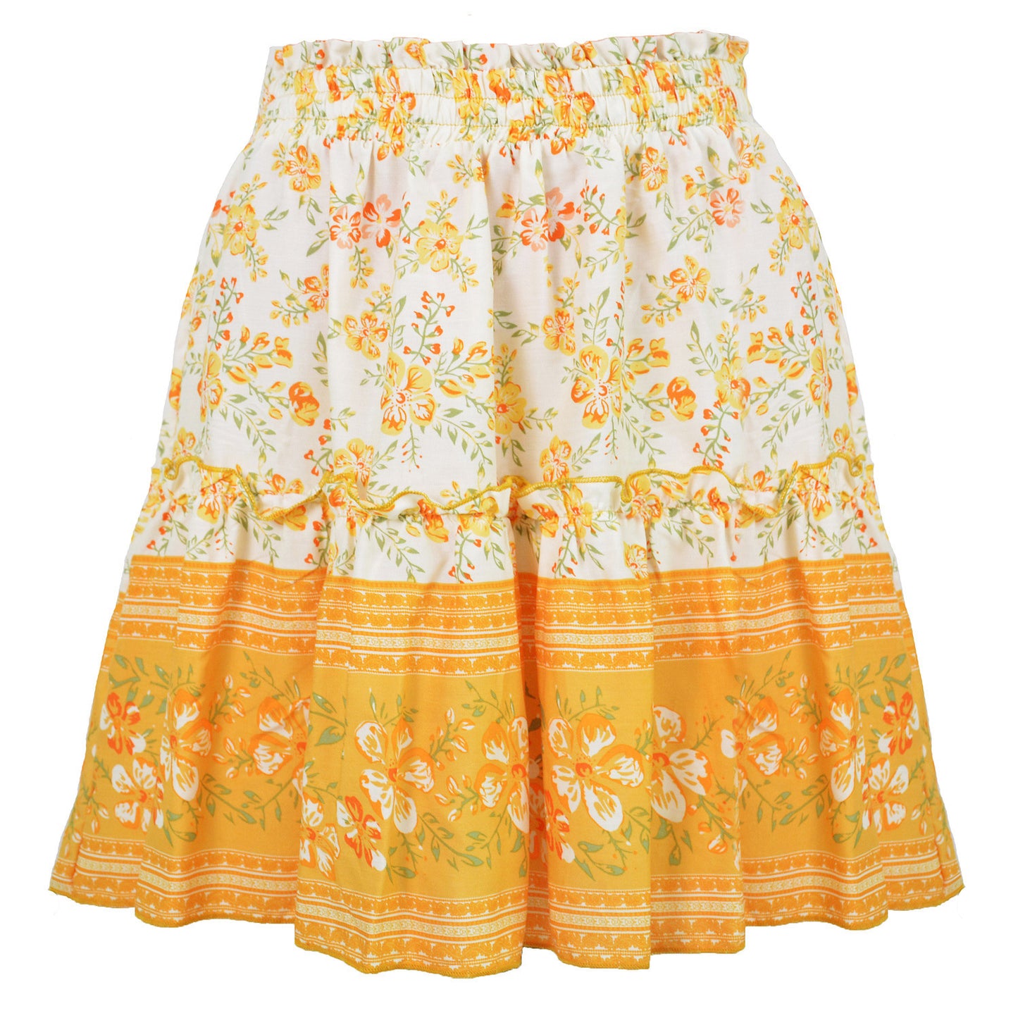 Flared Boho A-Line Pleated Mini Skirt