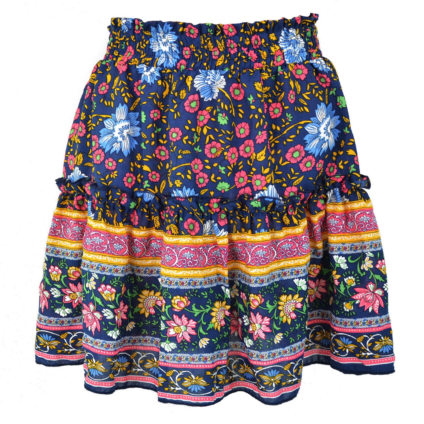 Flared Boho A-Line Pleated Mini Skirt