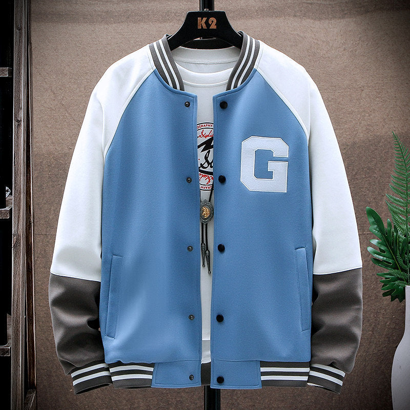 Men’s Trendy Stand-Up Collar Baseball Jacket