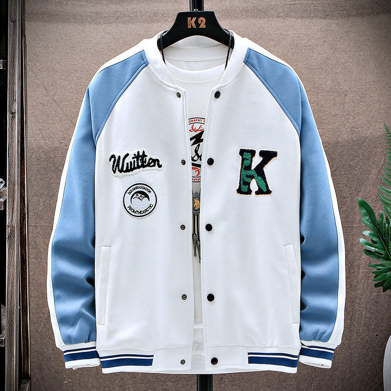 Men’s Trendy Stand-Up Collar Baseball Jacket