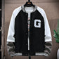 Men’s Trendy Stand-Up Collar Baseball Jacket