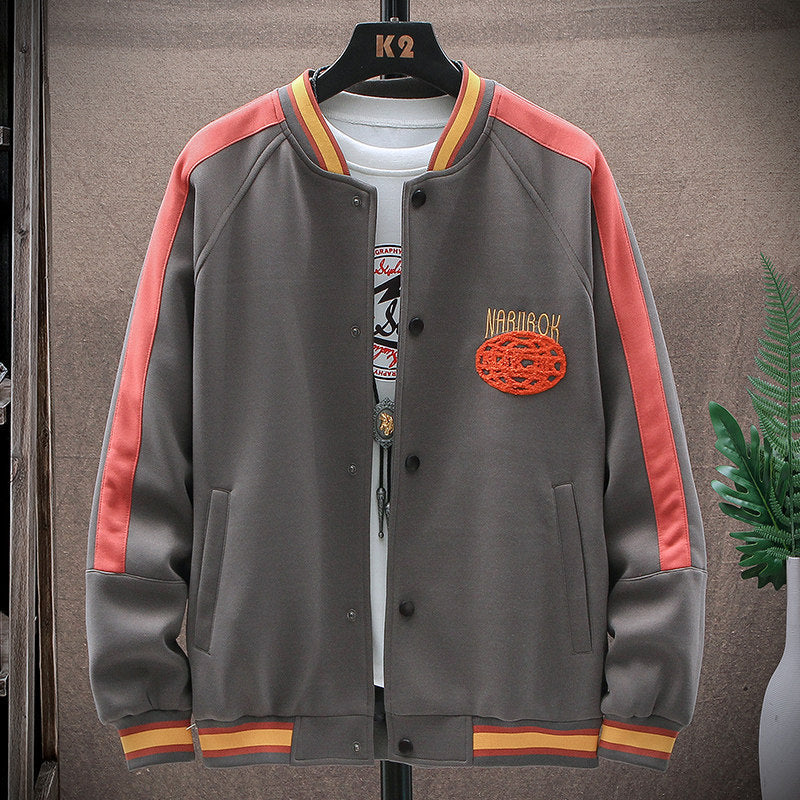 Men’s Trendy Stand-Up Collar Baseball Jacket