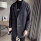 Men’s Double-Breasted Woolen Mid-Length Coat