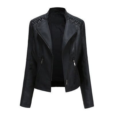 Women’s Slim Fit Leather Motorcycle Jacket