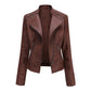 Women’s Slim Fit Leather Motorcycle Jacket