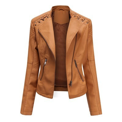 Women’s Slim Fit Leather Motorcycle Jacket