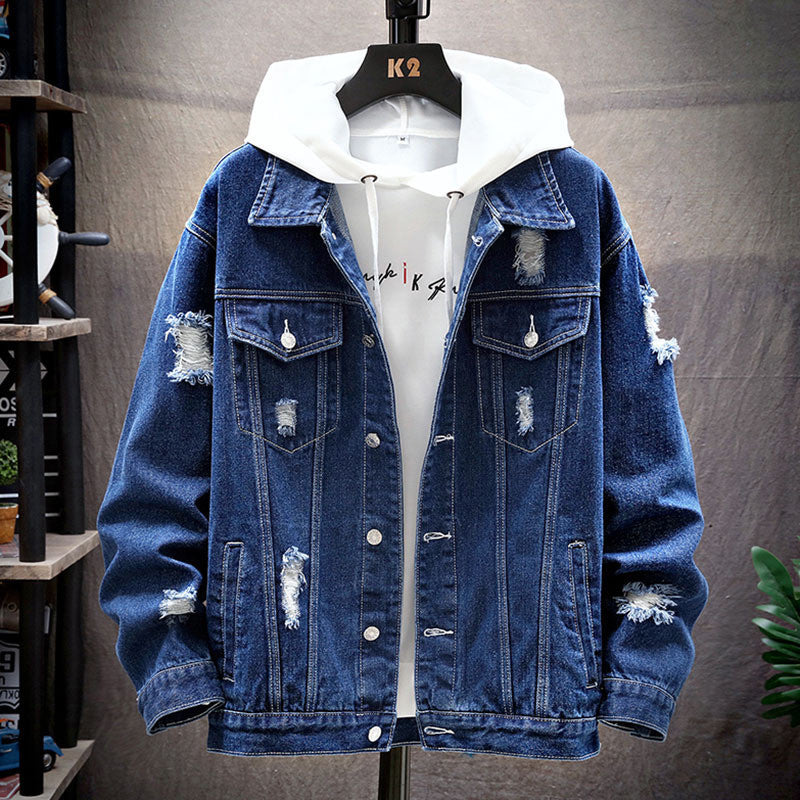 CozyHue Gradient Denim Jacket