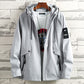 Spring Autumn Plus Size Hooded Windbreaker