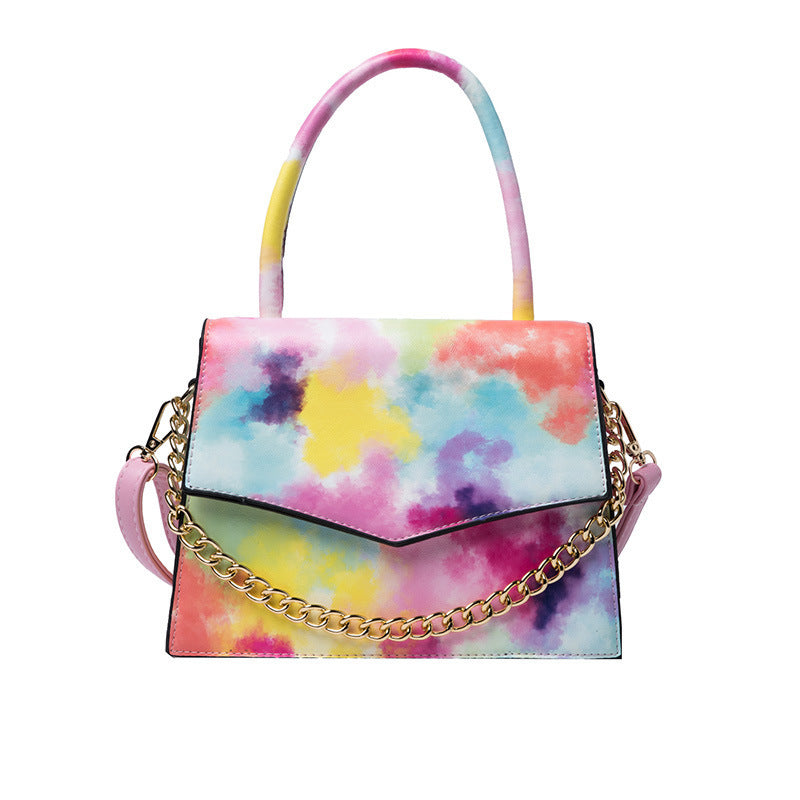 RainbowGlow Gradient Square Messenger Bag