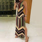 Colorful Striped Side Slit Maxi Dress