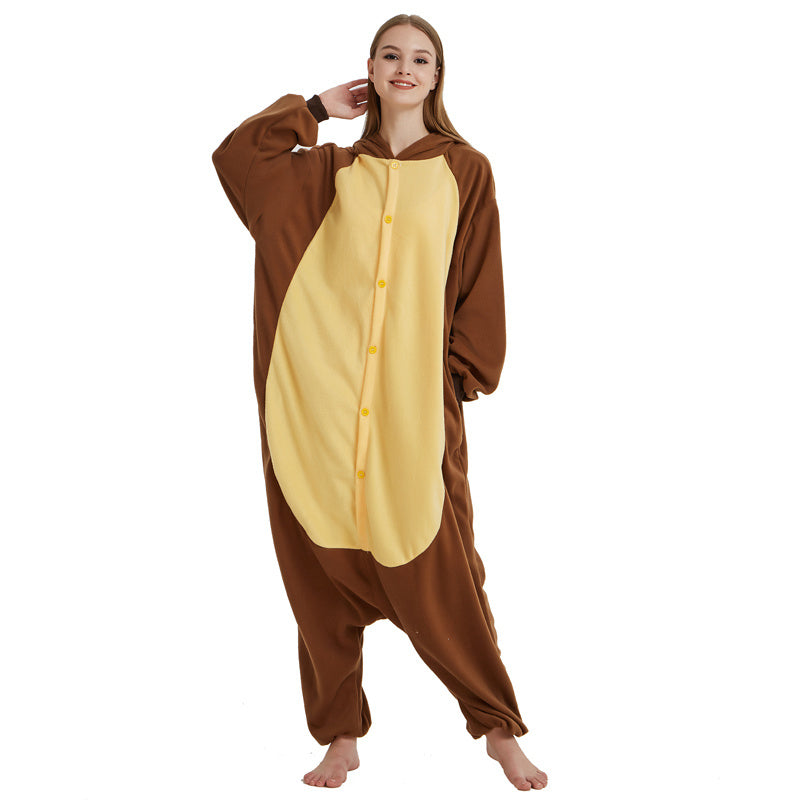 Fuzzy Brown Bear Polar Fleece Onesie