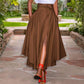 Vintage Summer Maxi Skirt with Zipper