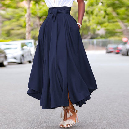 Vintage Summer Maxi Skirt with Zipper