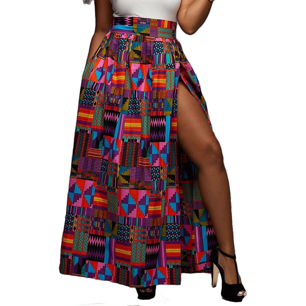 African-Inspired Printed Skirt