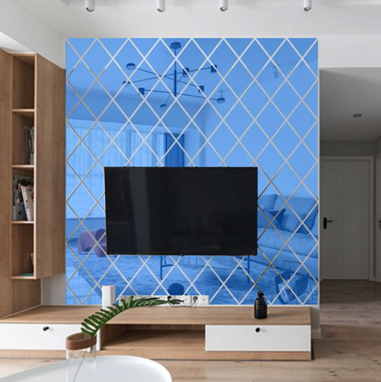 Diamond Mosaic Mirror Wall Sticker for TV Background