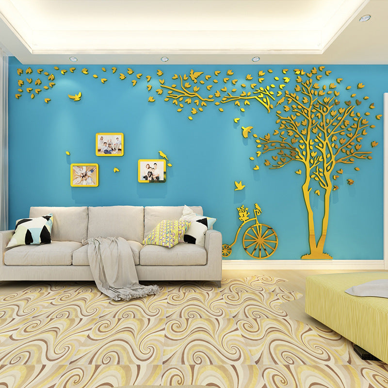 3D Crystal Mirror Acrylic Wall Stickers