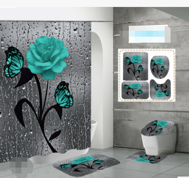 Waterproof Printed Polyester Shower Curtain