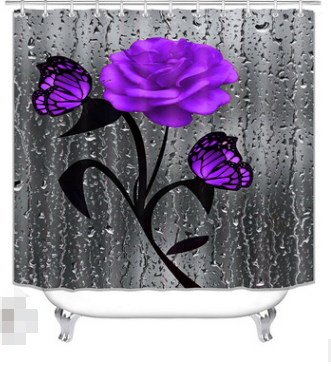 Waterproof Printed Polyester Shower Curtain