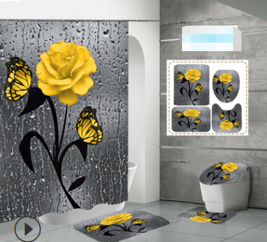 Waterproof Printed Polyester Shower Curtain