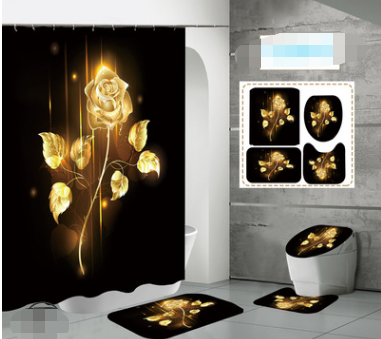 Waterproof Printed Polyester Shower Curtain