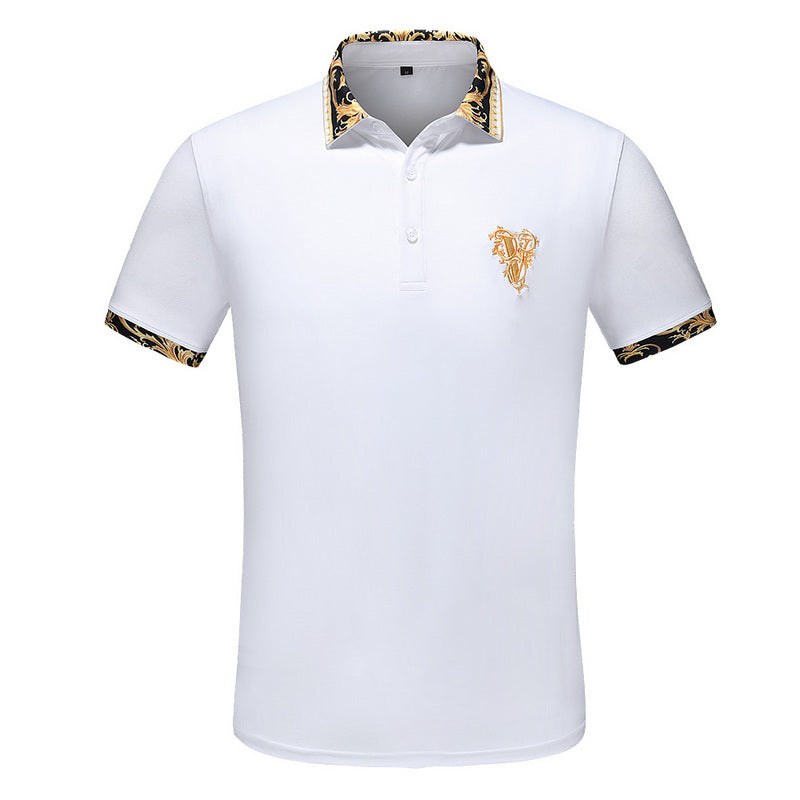 Men’s Embroidered Cotton Polo Shirt