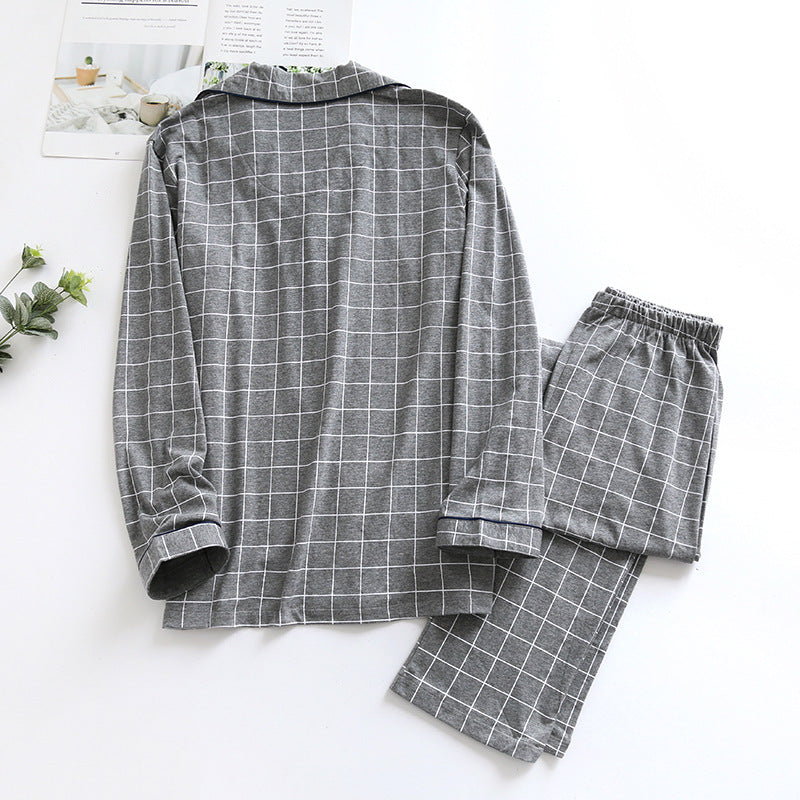 Autumn Plaid Loose Fit Long Sleeve Pajamas