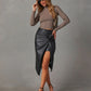 Mid-length Split Leather Skirt