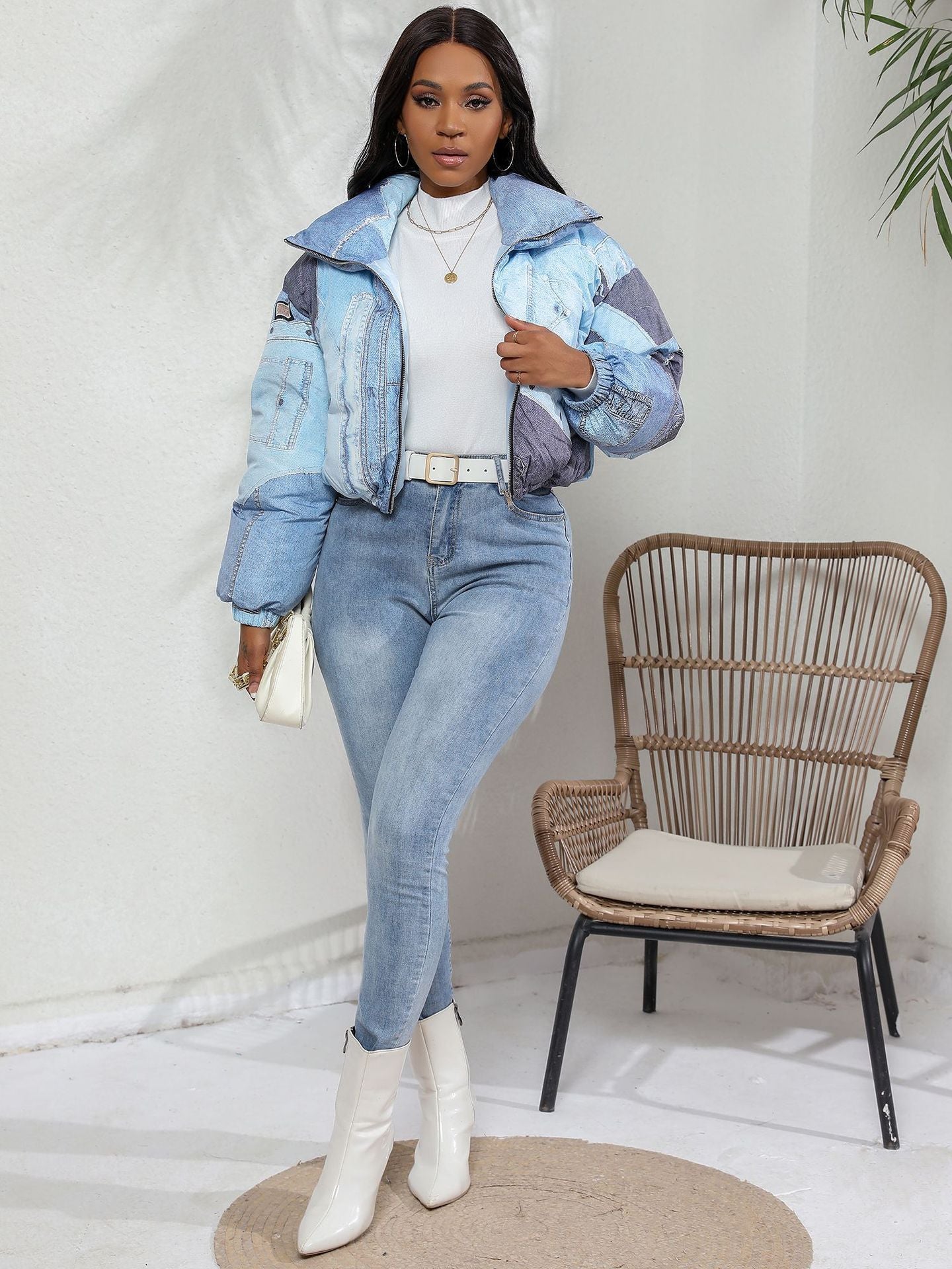 Denim Print Cotton Jacket