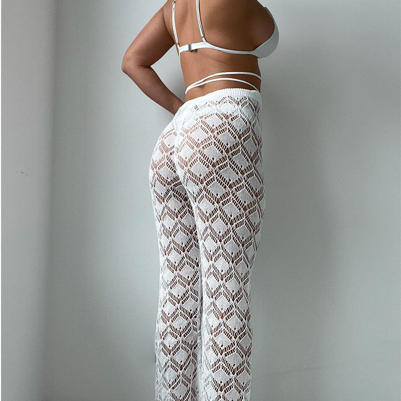 High Waist Hollow-Out Beach Pants