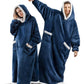 Oversized Winter TV Hoodie Blanket with Pockets