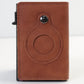 Men’s Leather AirTag RFID Anti-Theft Slim Wallet